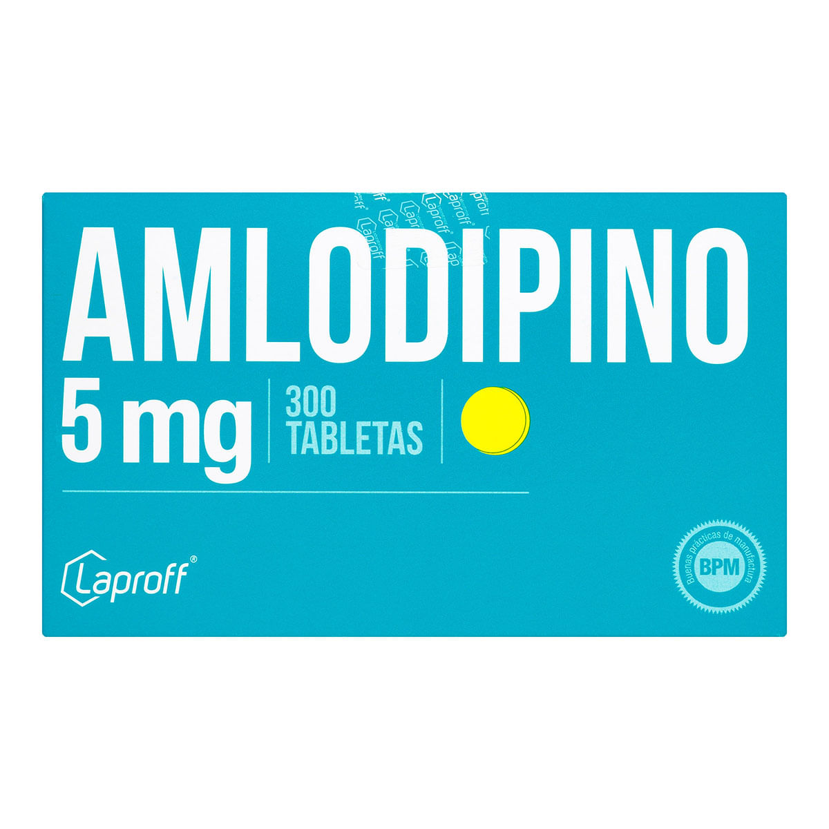 Amlodipino 5 Mg Laproff Caja X 300 Tabletas.