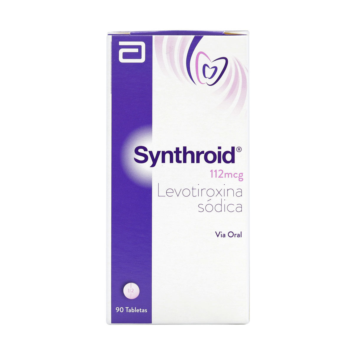 Synthroid 112 Mcg Abbott Frasco X 90 Tabletas.