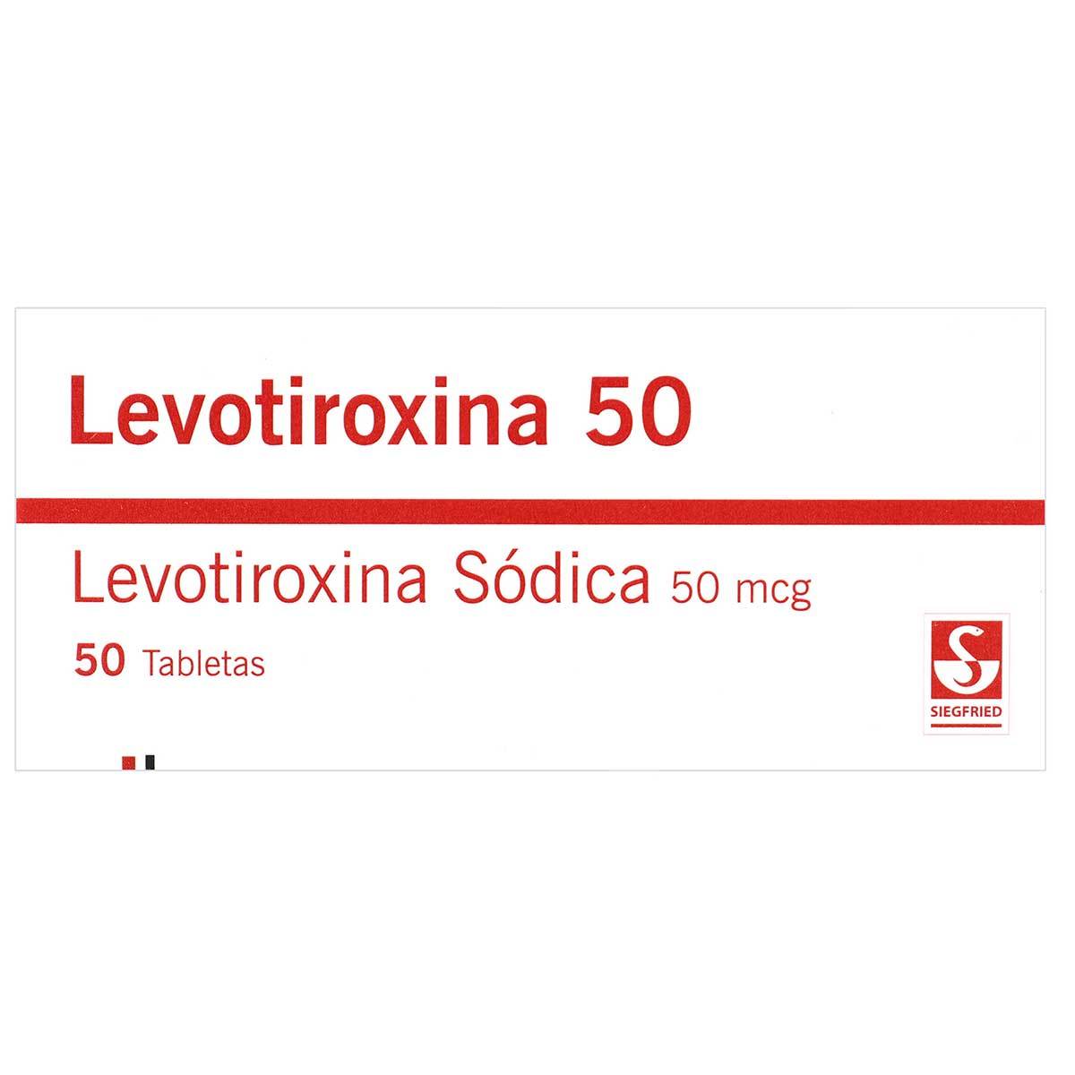 Levotiroxina 50 Mcg Siegfried Caja X 50 Tabletas.