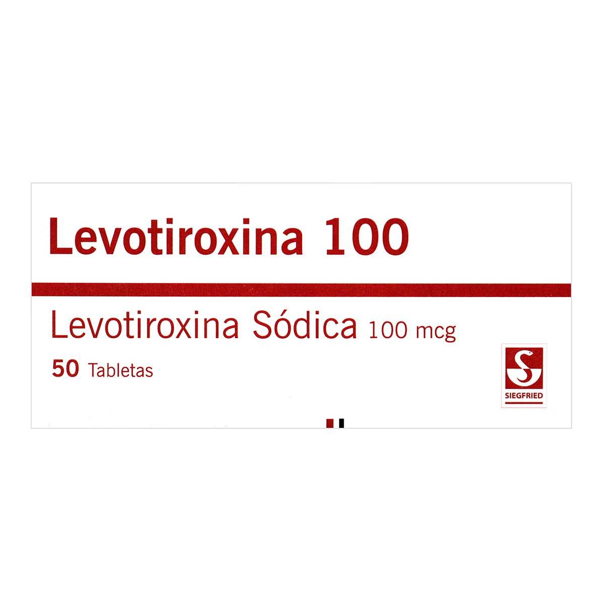 Levotiroxina 100 Mcg Siegfried Caja X 50 Tabletas.