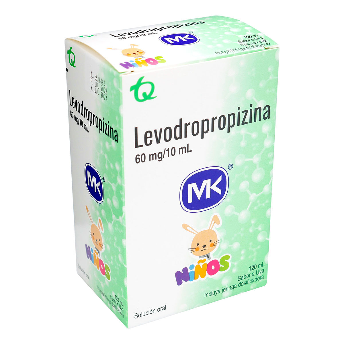 Solución Oral Levodropropizina Niños 60 Mg-10 mL Mk Frasco x 120 mL