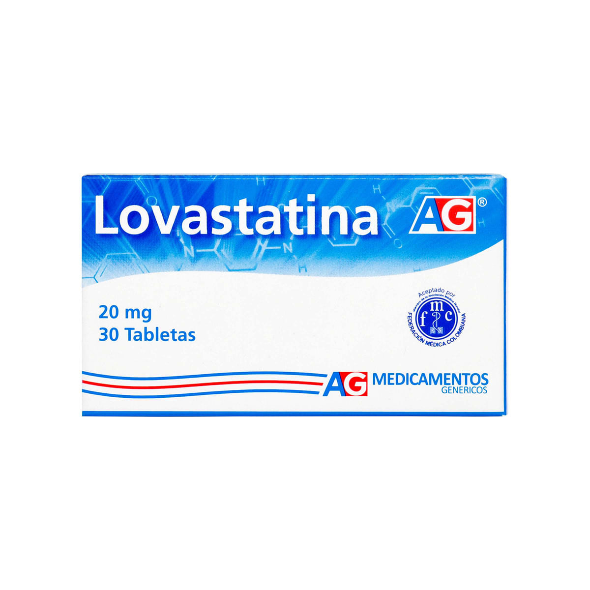 Lovastatina 20 mg Lafrancol Caja x 30 Tabletas