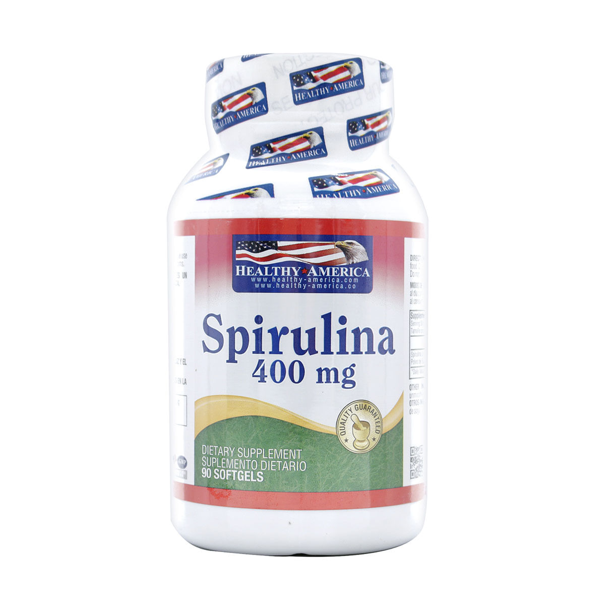Suplemento Dietario Spirulina 400 Mg Healthy America Frasco X 90 Softgels.