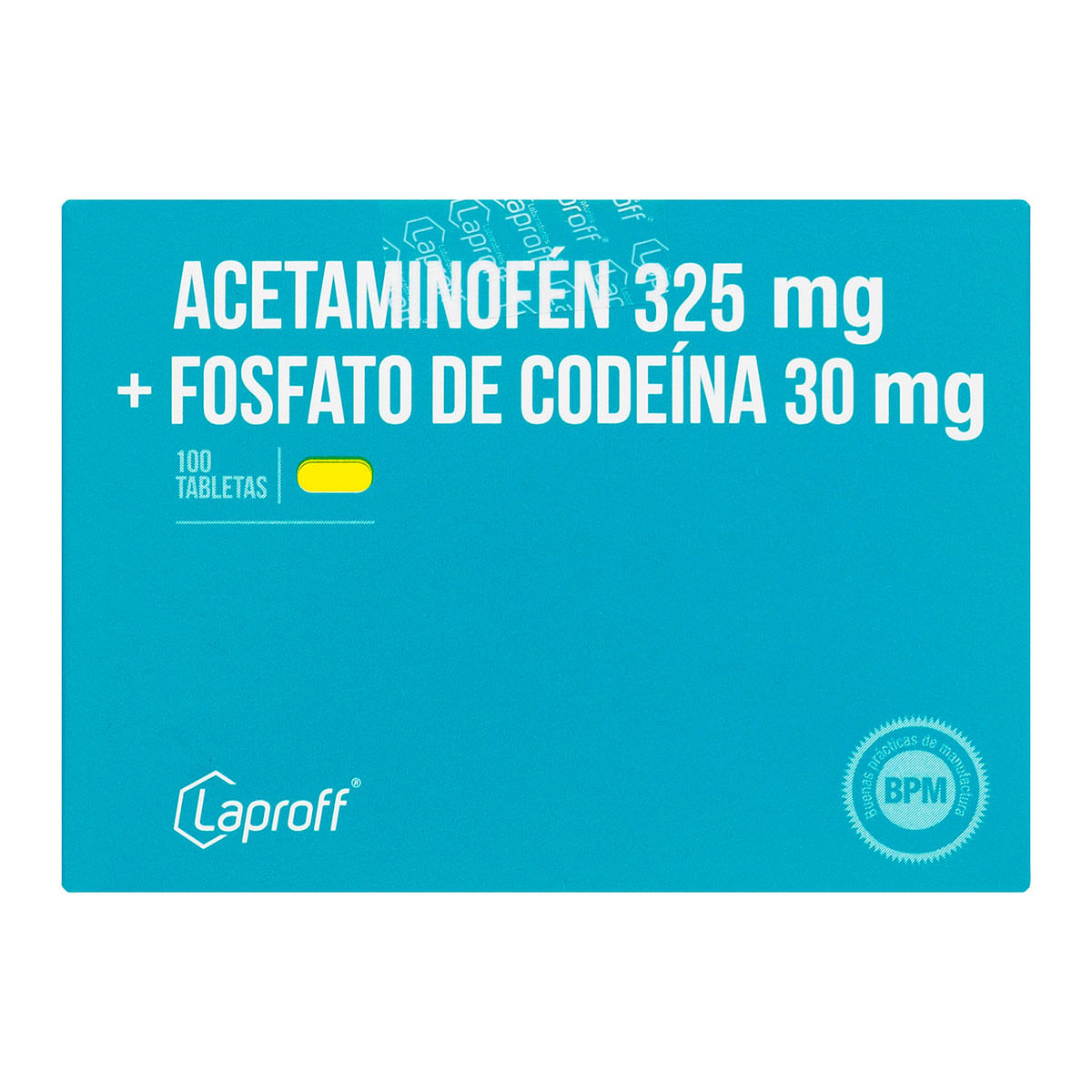 Acetaminofén 325 + Fosfato De Codeína 30 mg Laproff Caja x 100 Tabletas