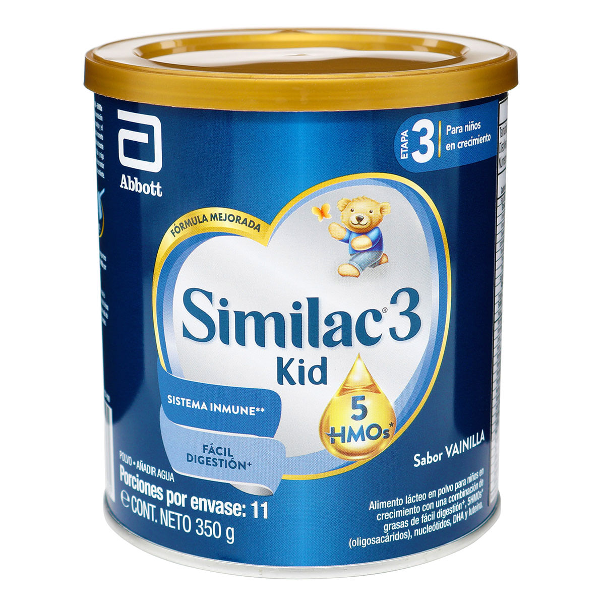 Alimento Lácteo Similac 3 Kid Sabor Vainilla Abbott Tarro x 350 g