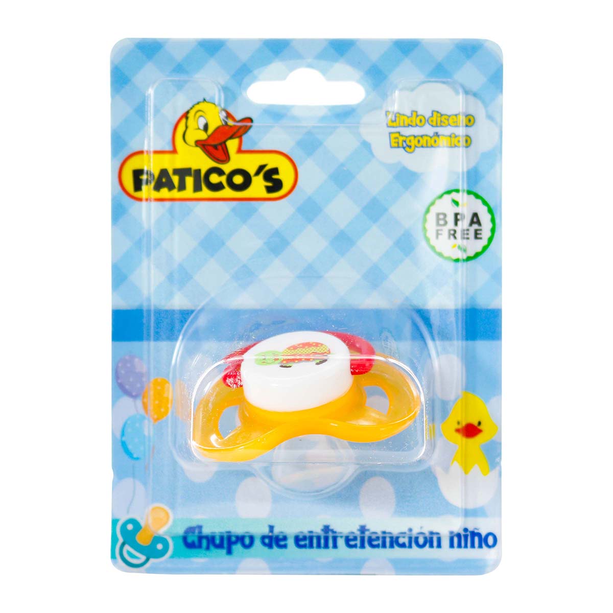 Chupo de Entretención Paticos Niño Animales Blister x 1 Ud