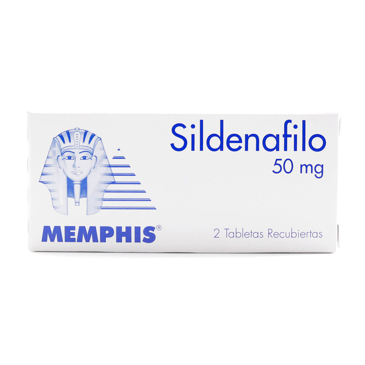 Sildenafilo 50 Mg Memphis Caja X 2 Tabletas Recubiertas.