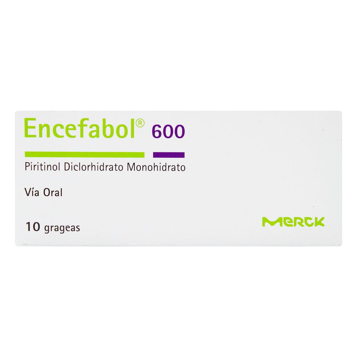 Encefabol 600 Mg Merck Caja X 10 Grageas.
