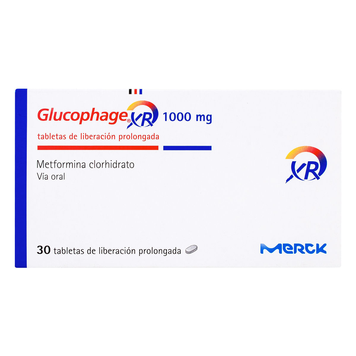 Glucophage Xr 1000 Mg Merck Caja X 30 Tabletas.