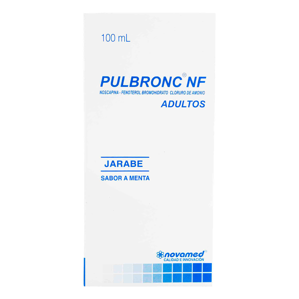Jarabe Pulbronc Nf Novamed Adultos Menta Frasco X 100 Ml.