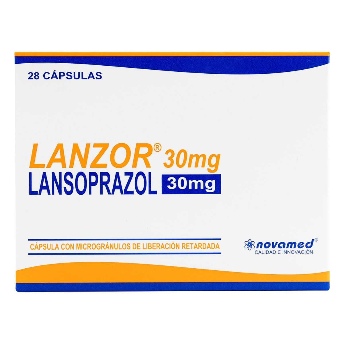 Lanzor 30 Mg Novamed Caja X 28 Cápsulas.