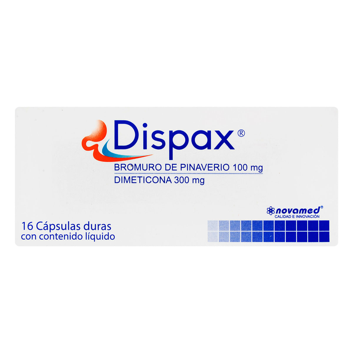 Dispax 100 Mg Novamed Caja X 16 Cápsulas Duras.