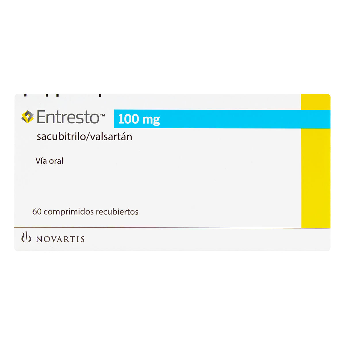 Entresto 100 Mg Novartis Caja X 30 Comprimidos Recubiertos.