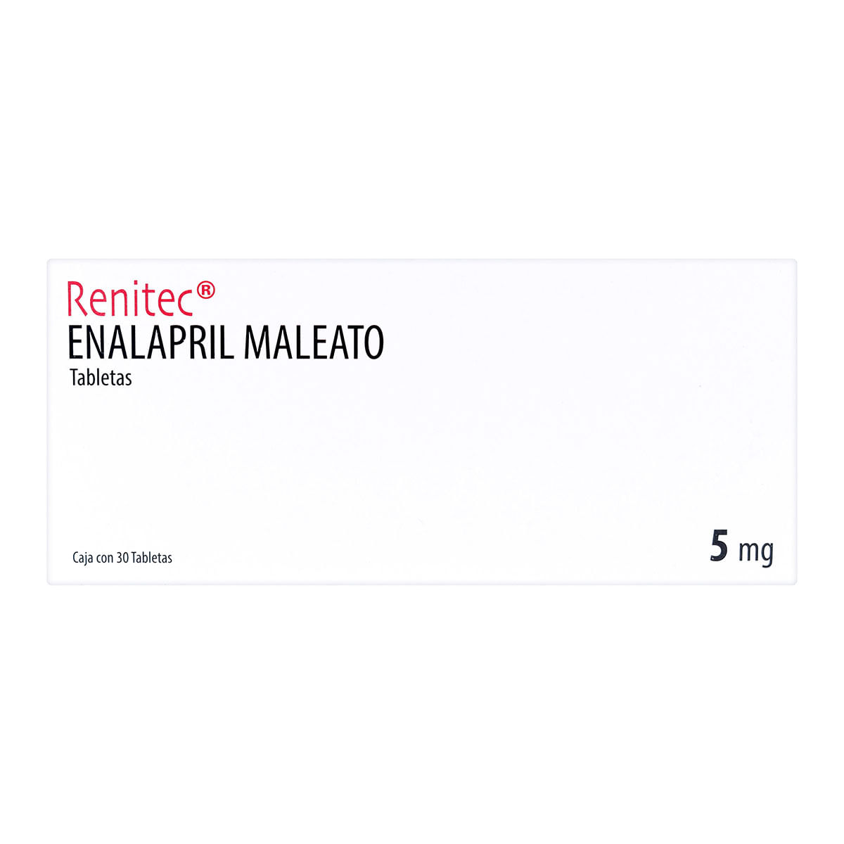 Renitec Enalapril Maleato 5 Mg Caja x 30 Tabletas