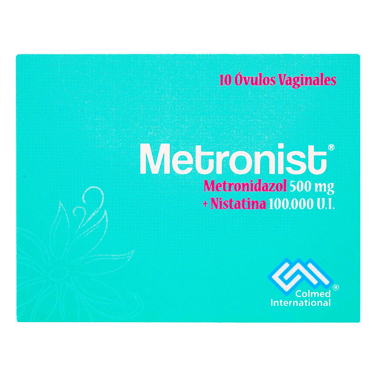 Óvulos Vaginales Metronist 500 Mg/100.000 Ui Colmed Caja X 10 Uds.