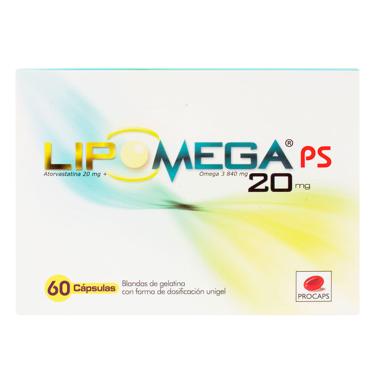 Lipomega Ps 20 Mg Procaps Caja X 60 Cápsulas.