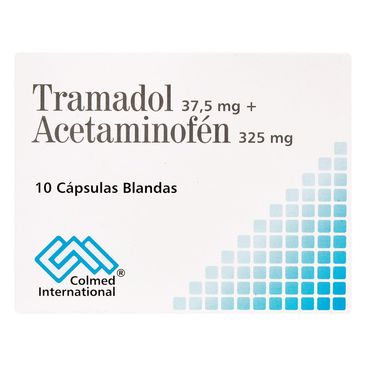 Tramadol 37.5 Mg+Acetaminofén 325 Mg Colmed Caja X 10 Cápsulas Blandas.