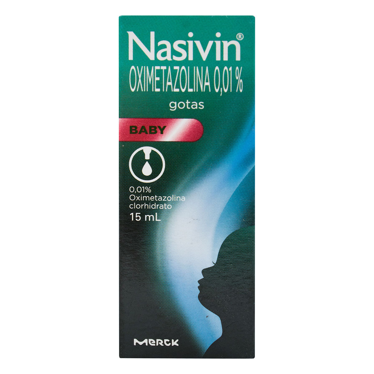 Gotas Nasales Nasivin 0.01% Baby Merck Frasco X 15 Ml.