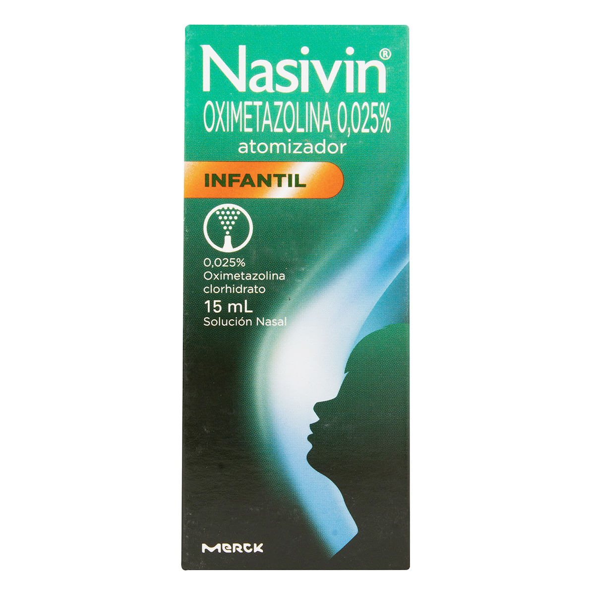 Solución Nasal Nasivin 0.025% Infantil Merck Frasco X 15 Ml.