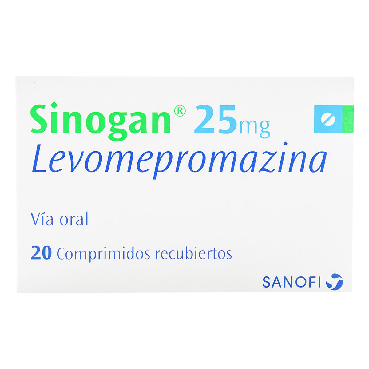 Sinogan 25 Mg Sanofi Caja X 20 Comprimidos Recubiertos.