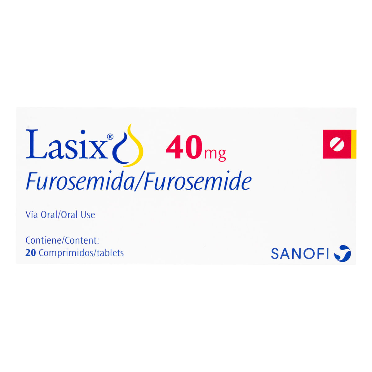 Lasix 40 Mg Sanofi Caja X 20 Comprimidos.