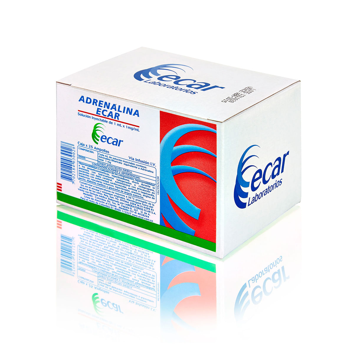 Solución Inyectable Ácido Fólico 1 Mg/Ml Ecar Caja X 25 Ampollas.