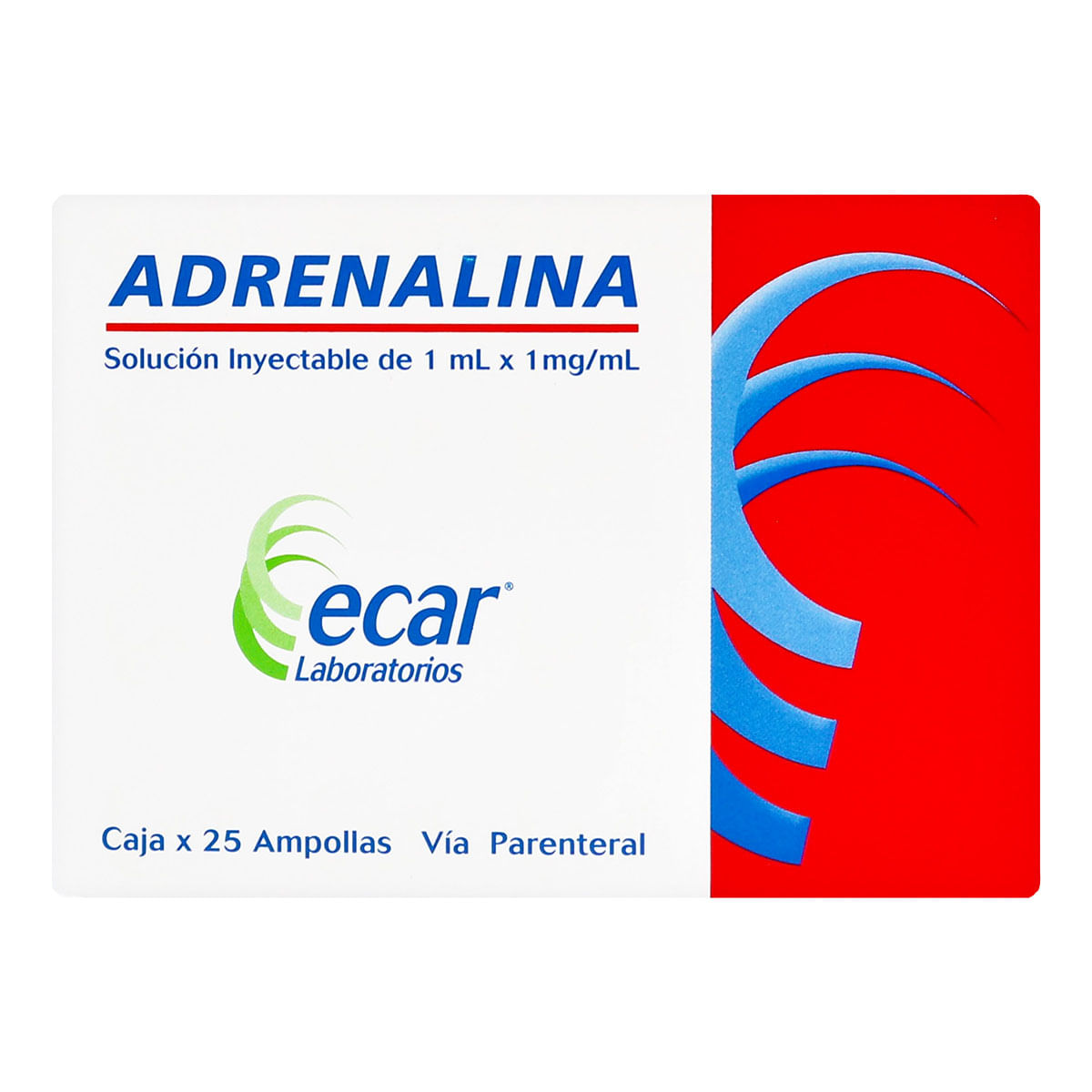 Solución Inyectable Adrenalina 1 mL Caja x 25 ampollas