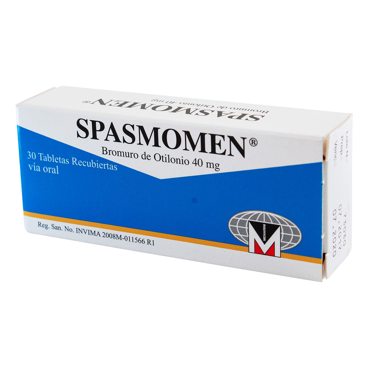 Spasmomen 40 Mg A Menarini Caja X 30 Tabletas Recubiertas.