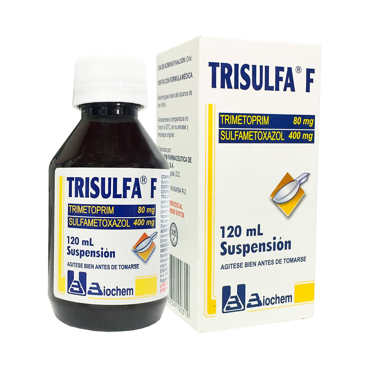 Trisulfa-F 80 Mg/400 Mg Biochem Frasco X 120 Ml.