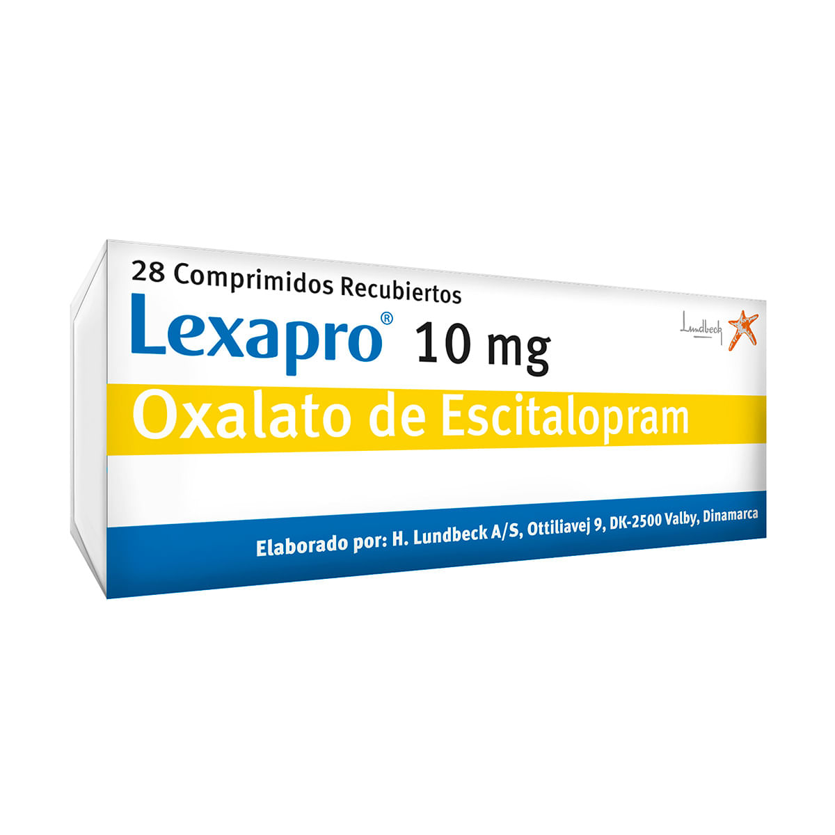 Lexapro 10 Mg Lundbeck Caja x 28 Comprimidos Recubiertos