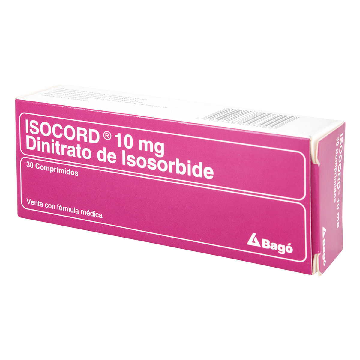 Isocord 10 Mg Bagó Caja X 30 Comprimidos.