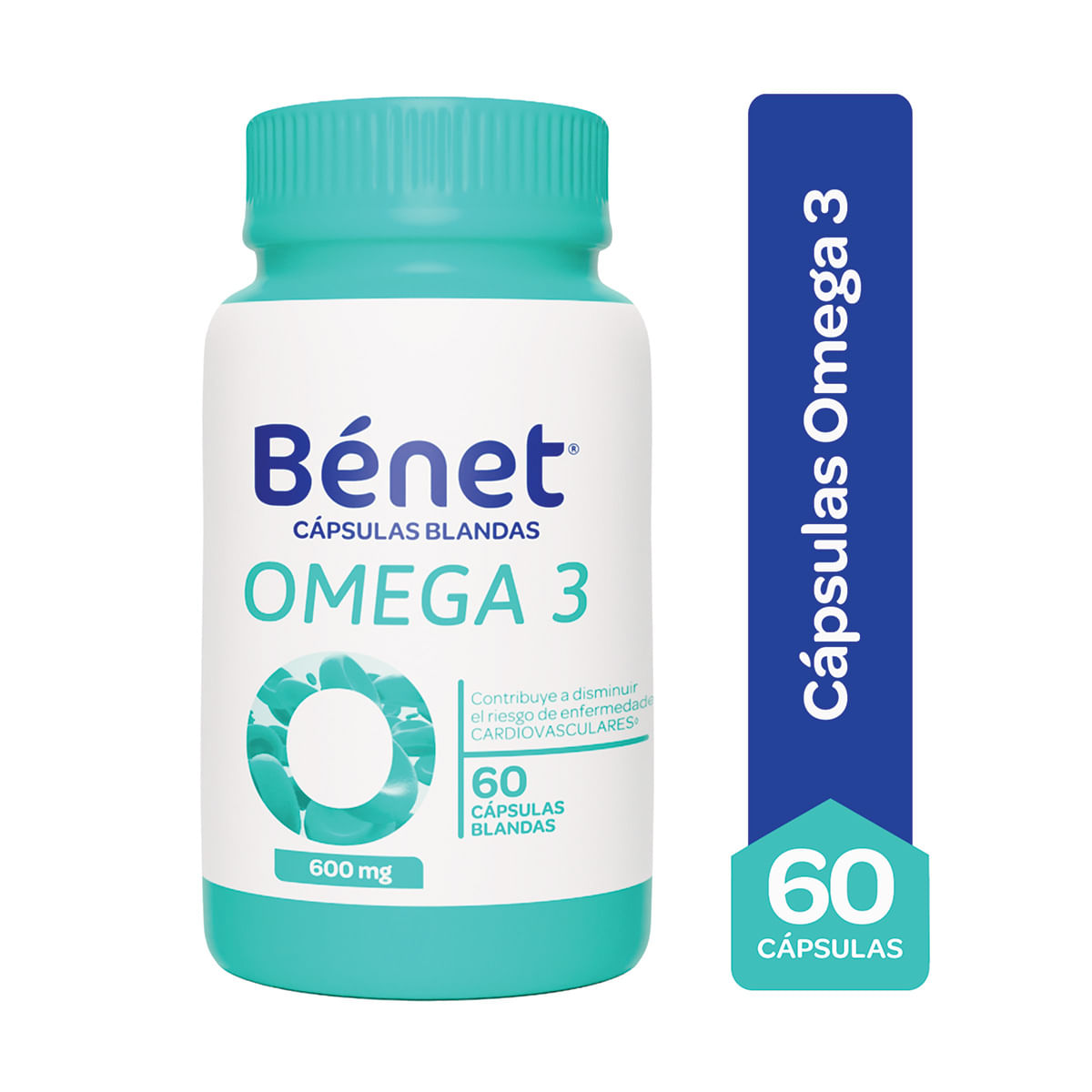 Suplemento dietario Bénet Omega 3 Frasco x 60 Cápsulas Blandas