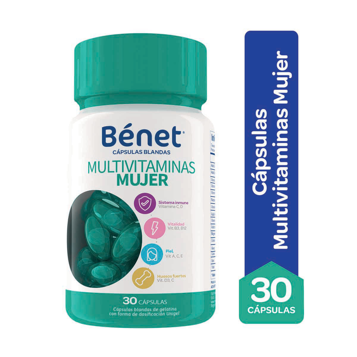 Suplemento dietario Bénet Multivitaminas Mujer Frasco x 30 Cápsulas Blandas