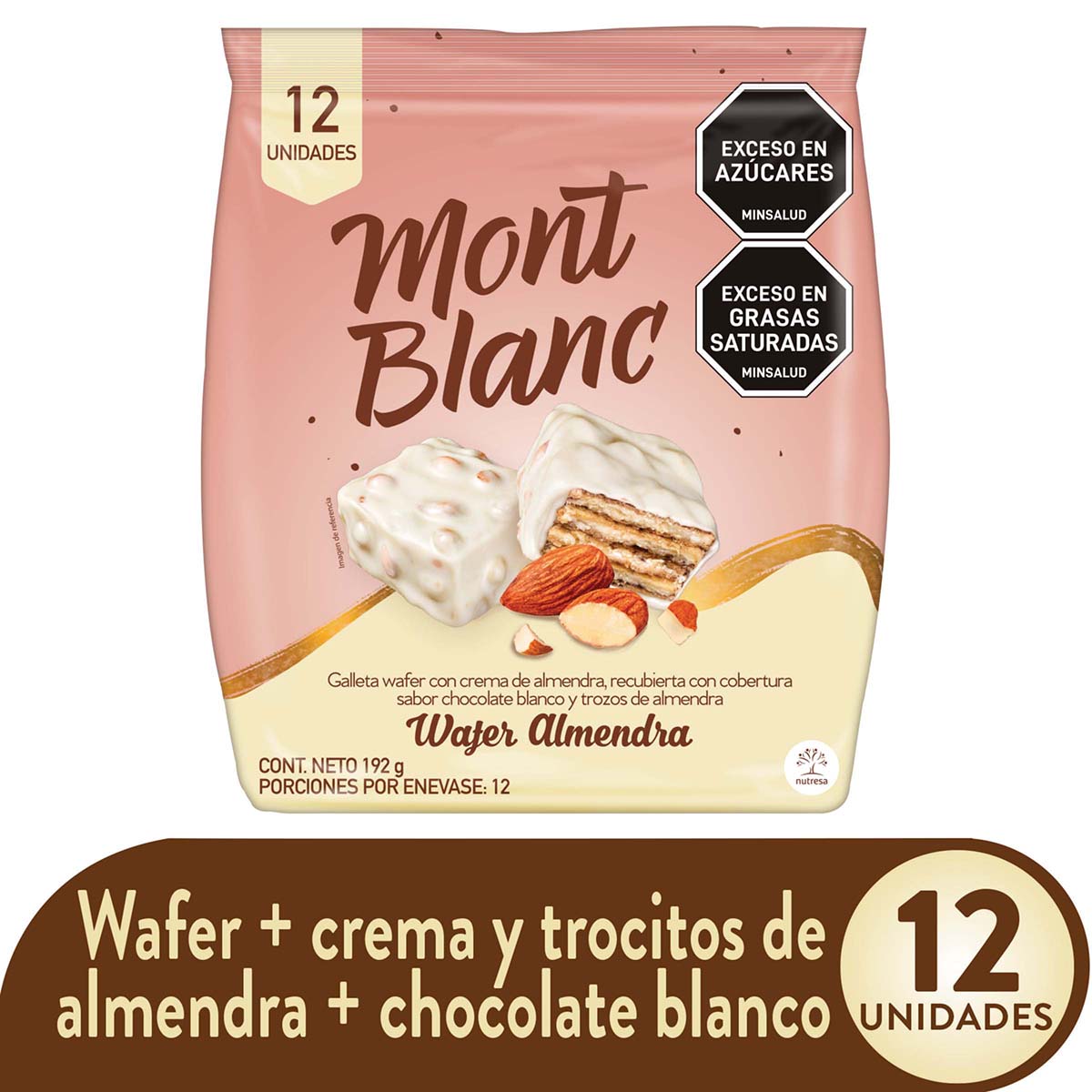 Galletas Sabor a Chocolate Mont Blanc x 12 Ud