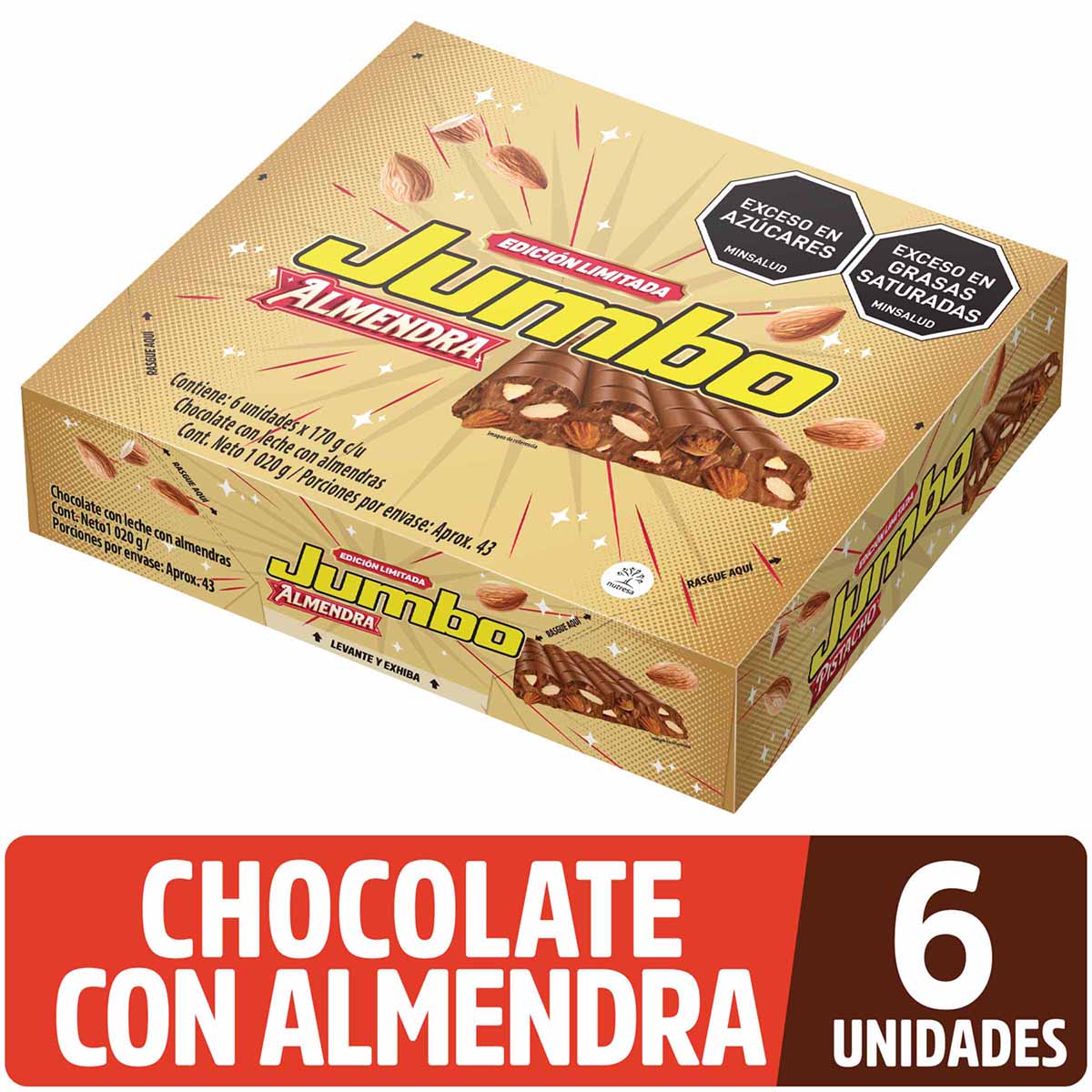 Chocolatina con Almendra Edición Limitada Jumbo Caja X 170g