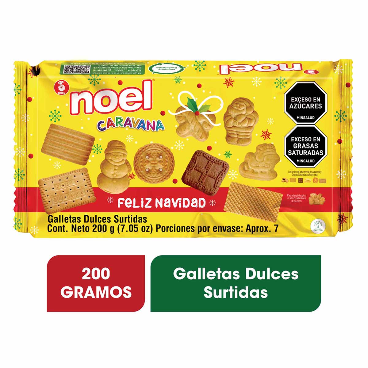 Galletas Carnaval de Navidad Noel Bolsa x 200g