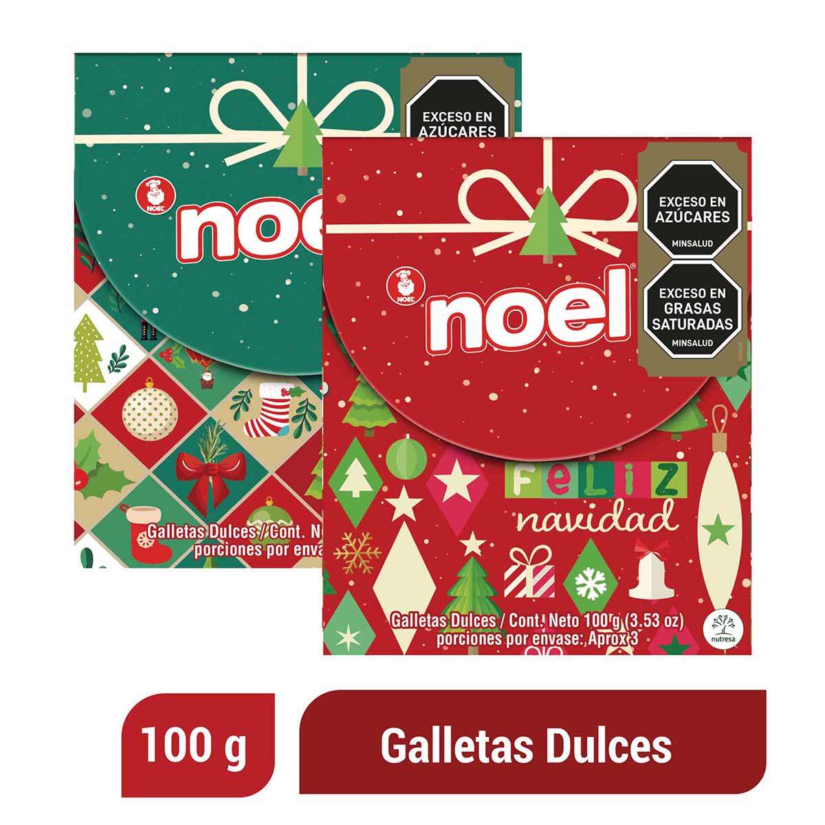Galletas Edición Navidad Noel Caja x 100 Gramos