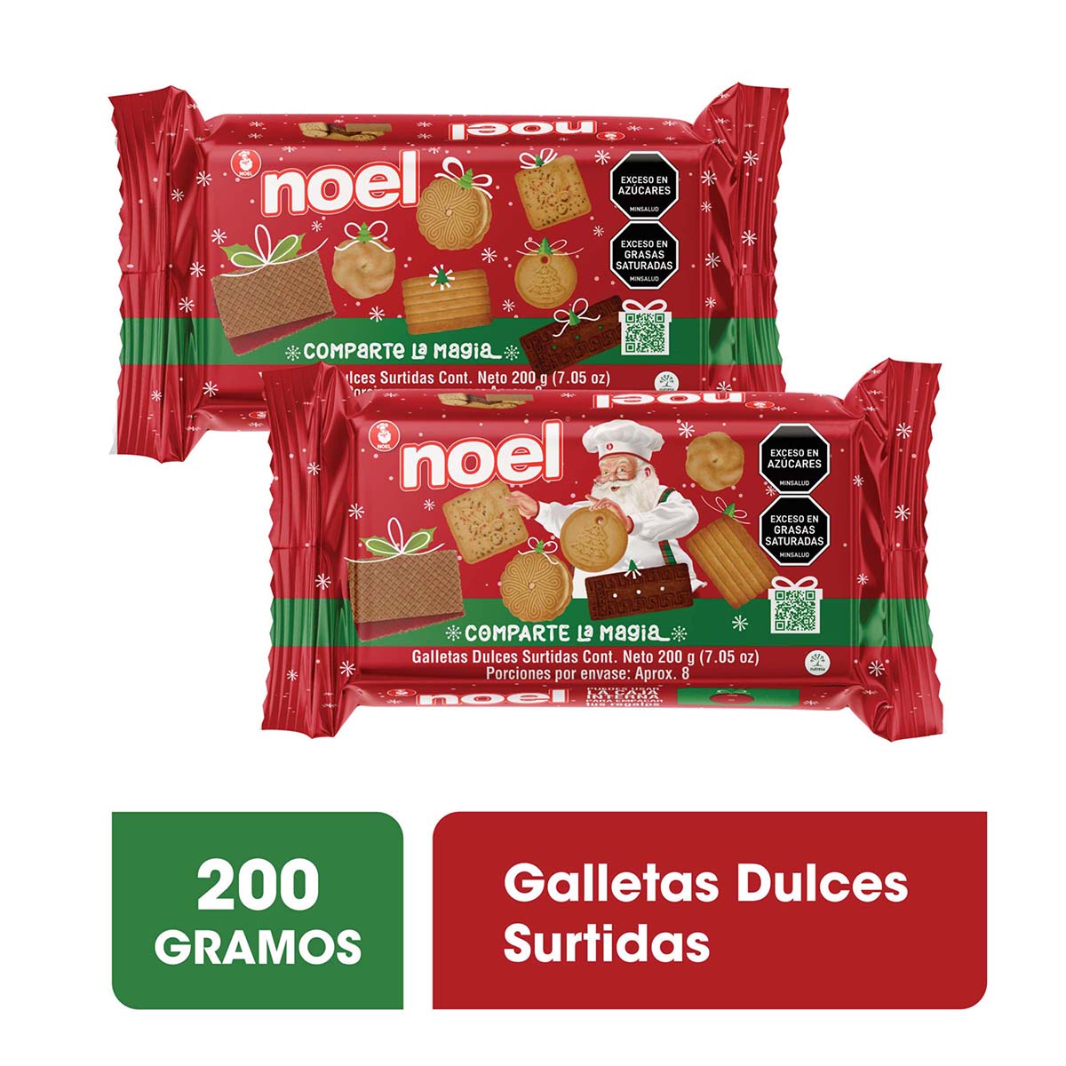 Galletas Dulces Surtidas Noel Caja x 200 Gramos