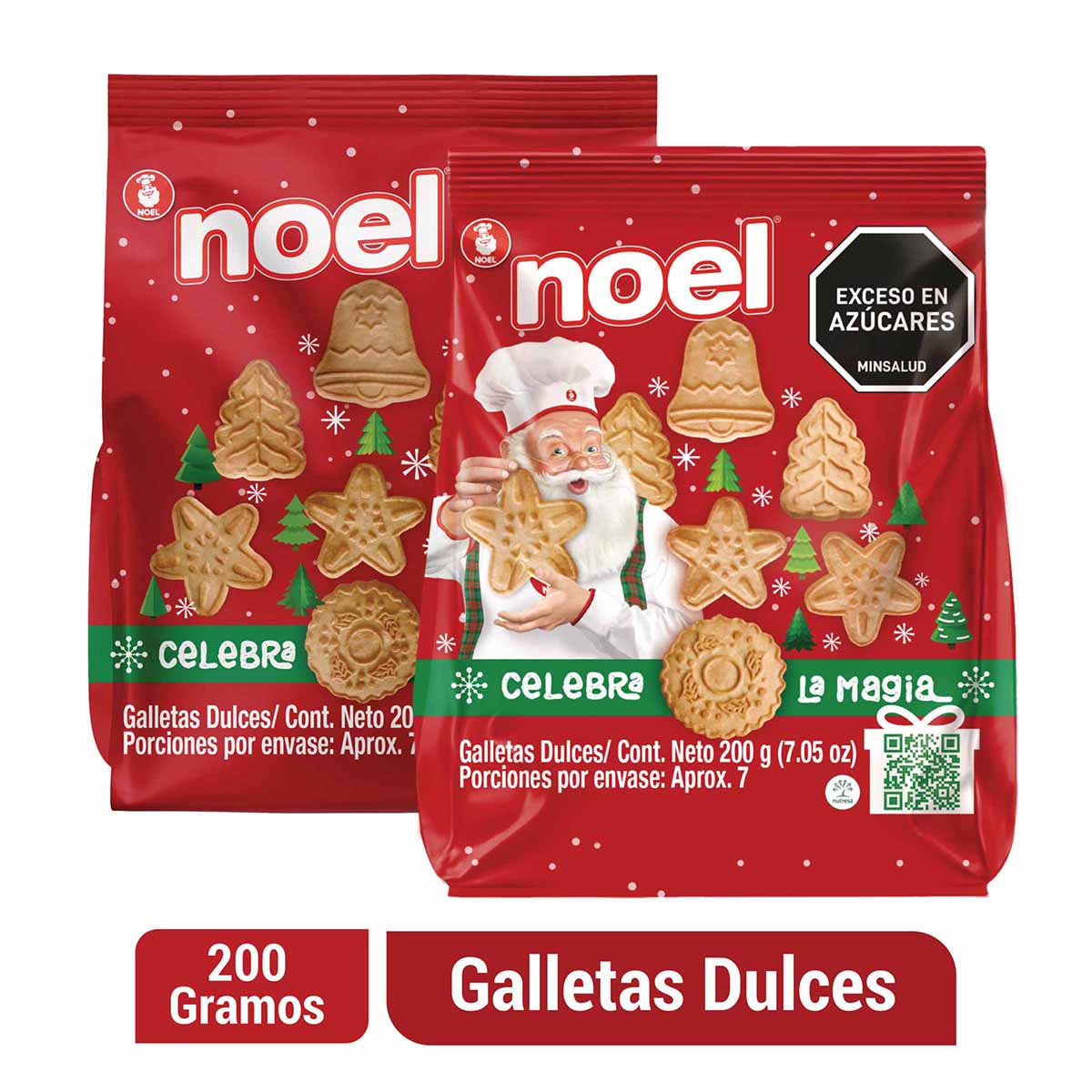Galletas Edición Navidad Noel Bolsa x 200 Gramos