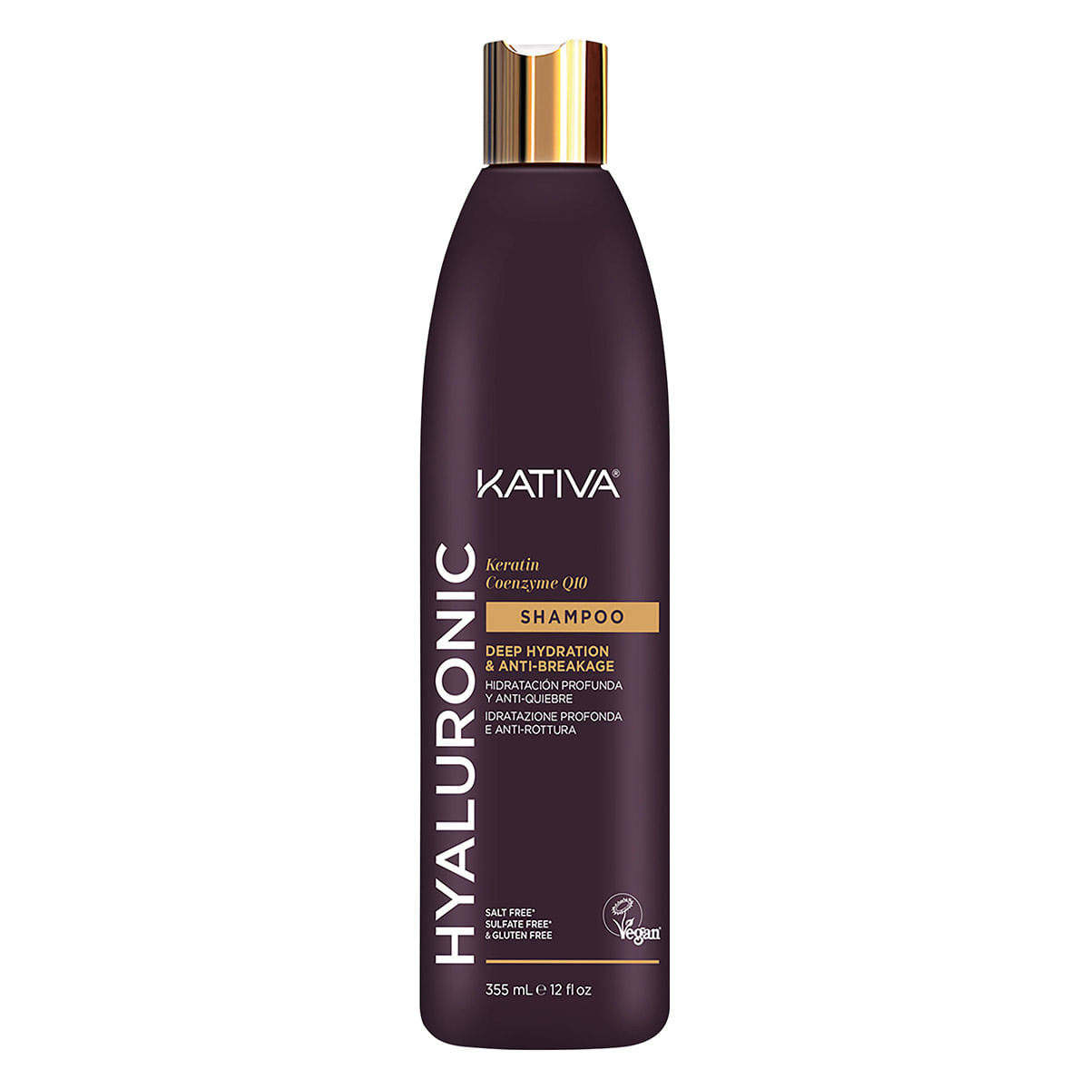 CHAMPU HYALURONIC KERATIN Q10 KATIVA X 355 ML