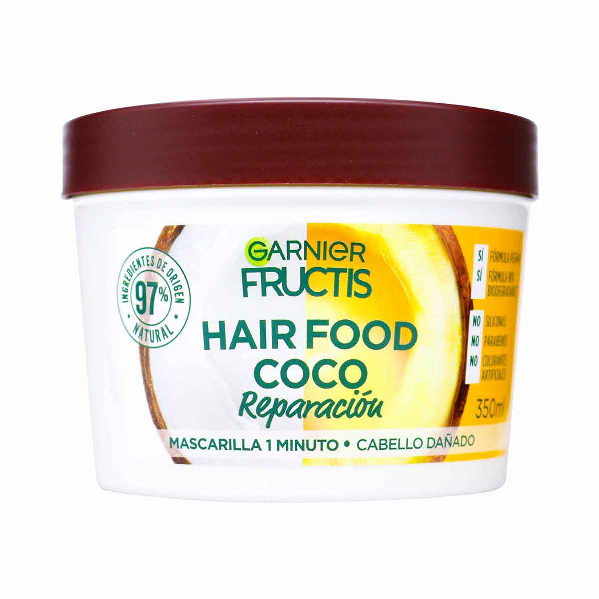 Tratamiento capilar Hair Food Coco Reparación Garnier Fructis Frasco x 350 mL