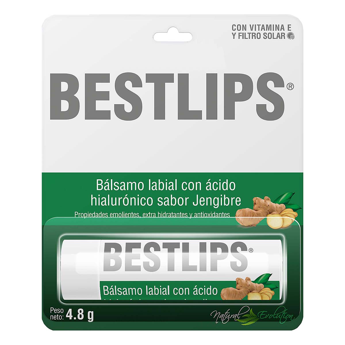 Bálsamo con Ácido Hialurónico Bestlips Sabor Jengibre x 4.8 g