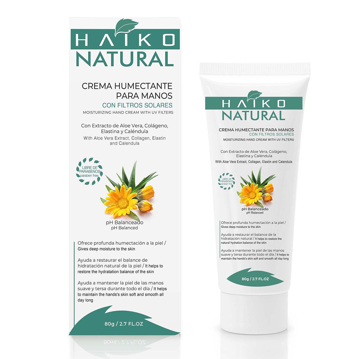 Crema humectante para Manos Haiko Natural x 80g