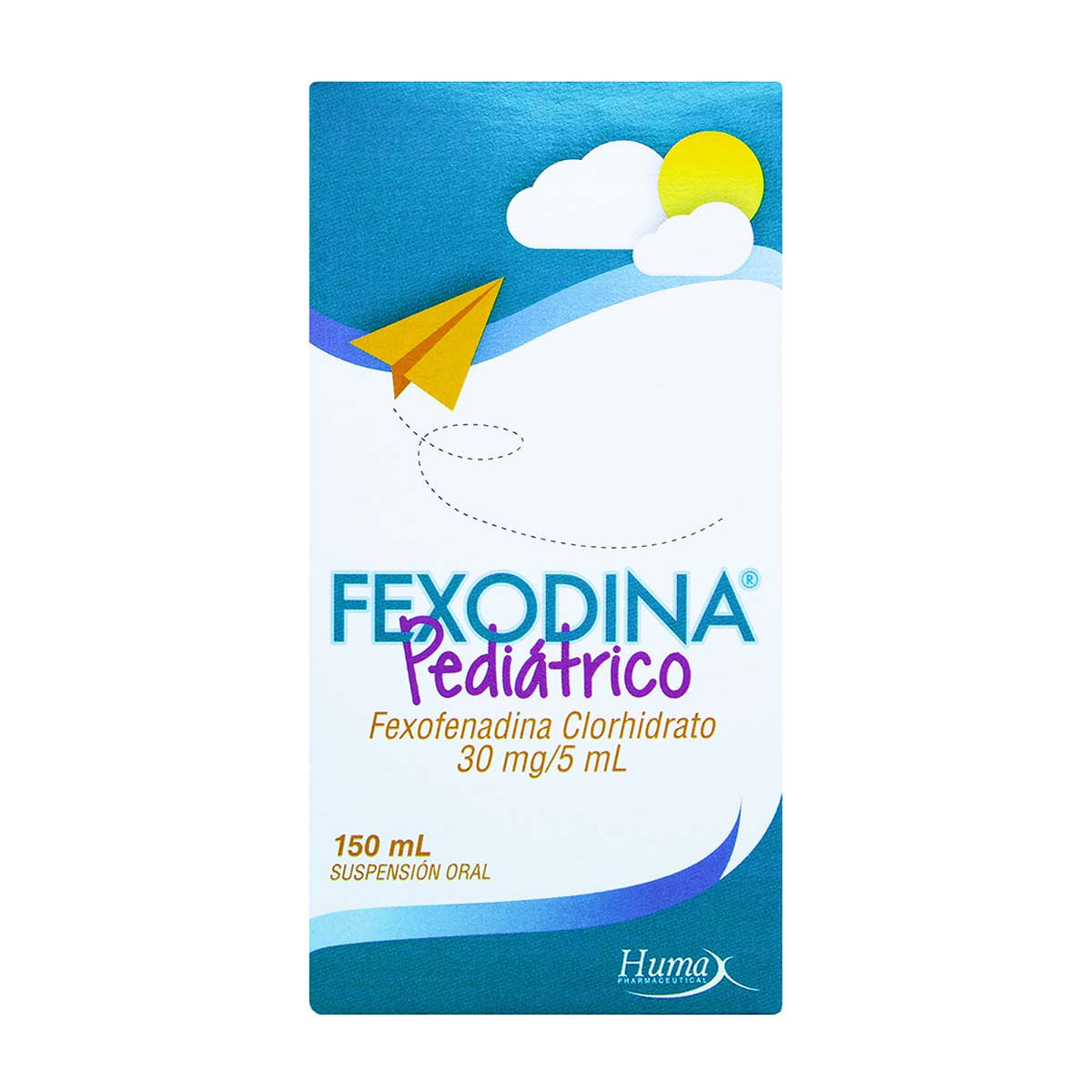 Suspensión Oral Fexofenadina 30 Mg/5 Ml Humax Pediátrico Frasco X 150 Ml.