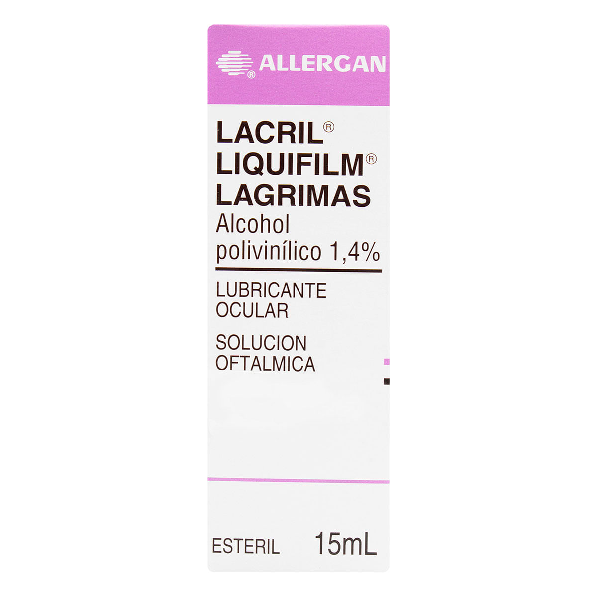 Solución Oftálmica Allergan Lacril Liquifilm Lagrimas 1.4% Frasco x 15 mL