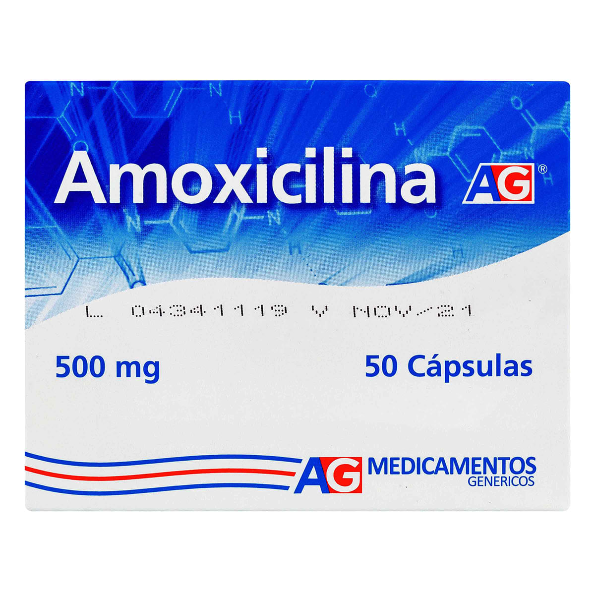 Amoxicilina 500 Mg Ag Caja X 50 Cápsulas.