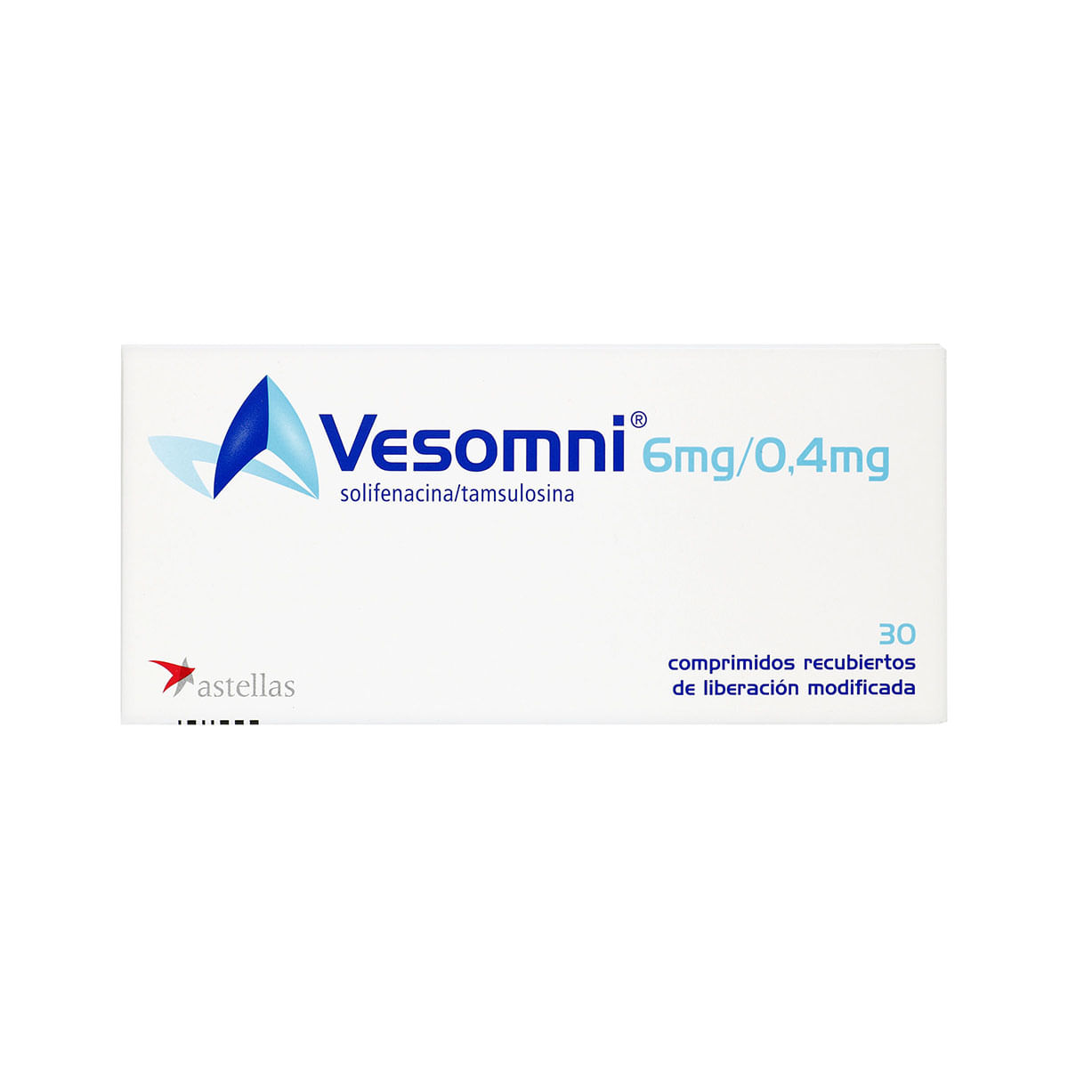 Vesomni 6/0,4 mg Astellas Caja x 30 Comprimidos Recubiertos