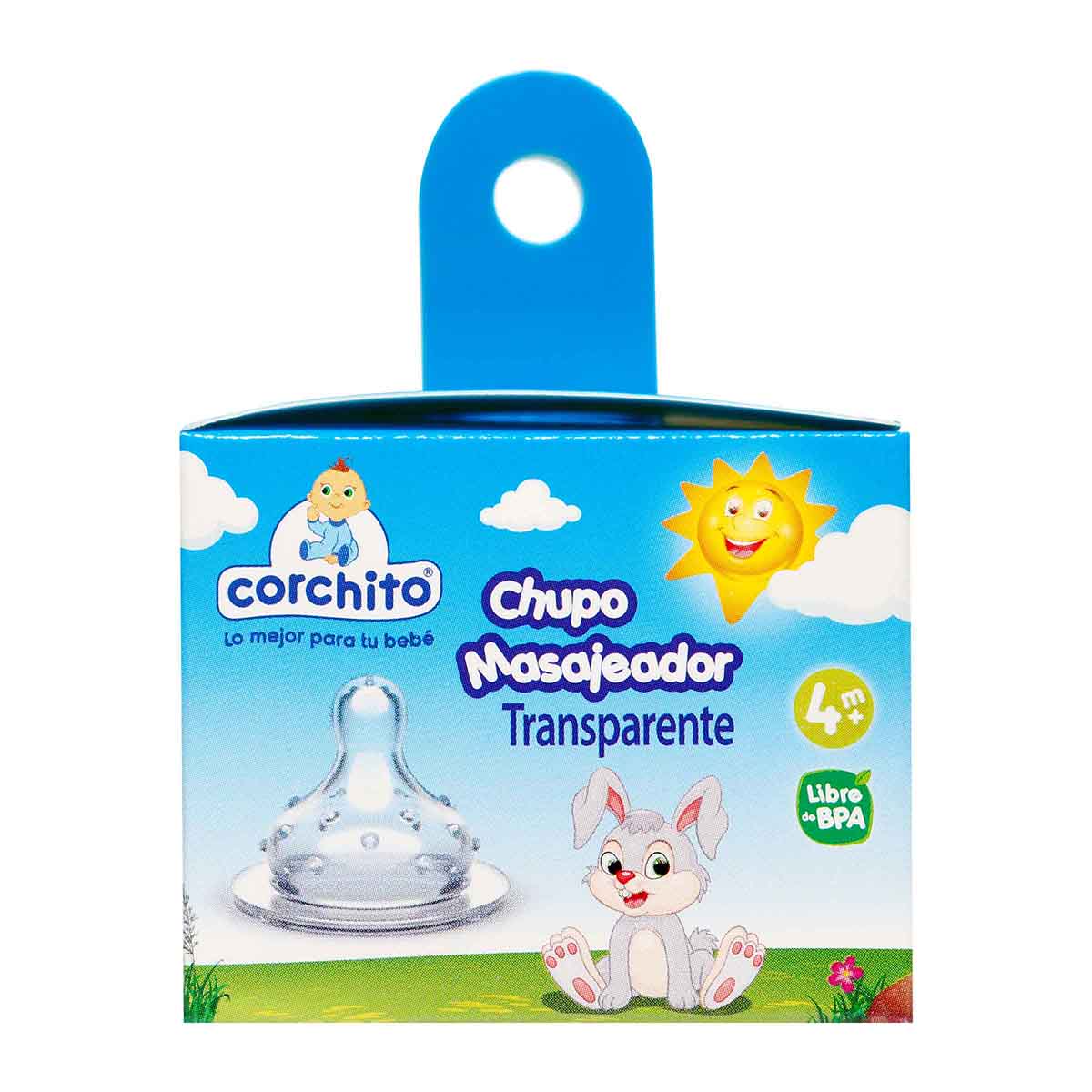 Chupo Boca Ancha Masajeador Corchito Caja x 1 ud