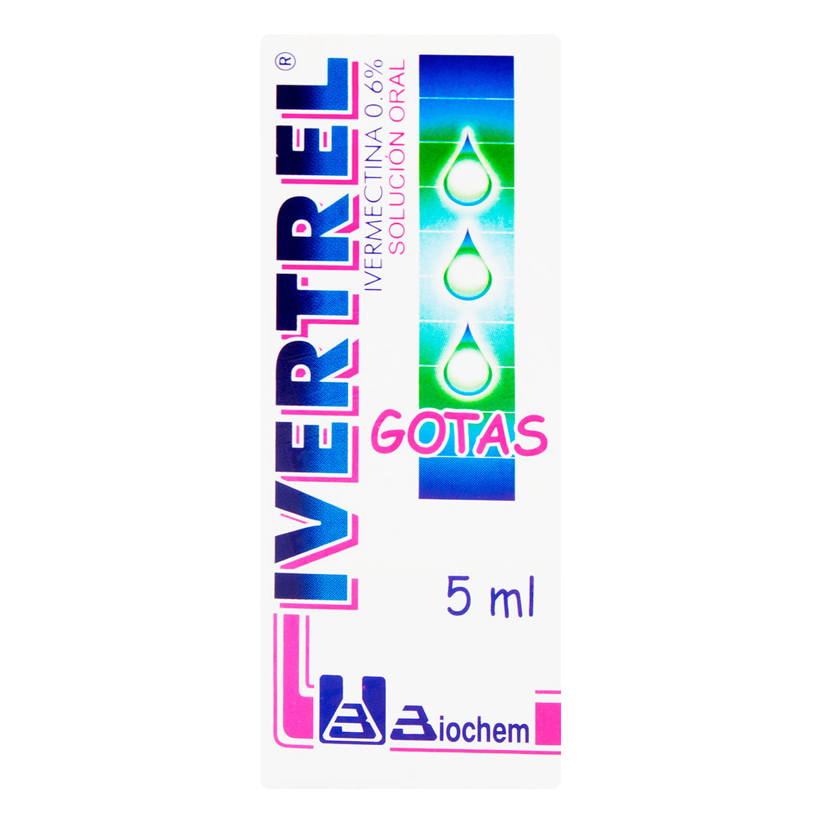 Solución Oral En Gotas Ivermectina 0.6% Ivertel Caja X 5 Ml.