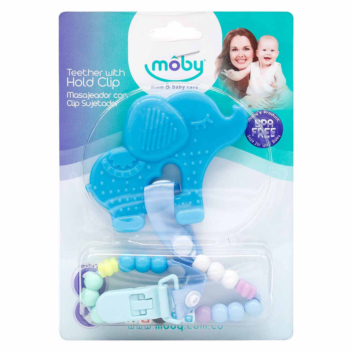 Masajeador de Encías Clip Sujetador Moby Blíster x 1 ud